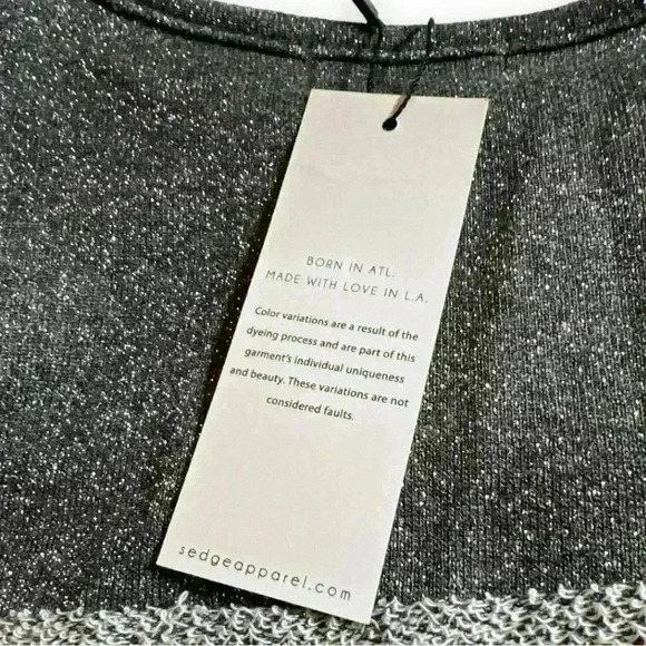 Sparkly two toned metallic cropped sweatshirt M - Picture 5 of 6